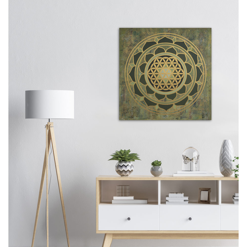 Lebensblume - Unikat - Acryl Mandala Original SeFu - 80x80