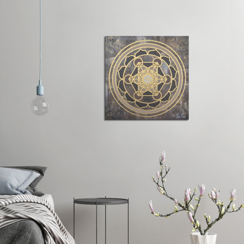 Metatroncube - Unikat - Acryl Mandala Original SeFu - 60x60cm