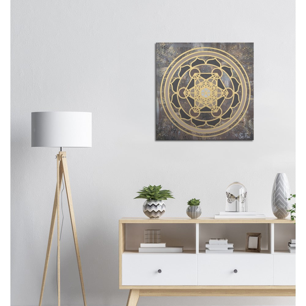 Metatroncube - Unikat - Acryl Mandala Original SeFu - 60x60cm
